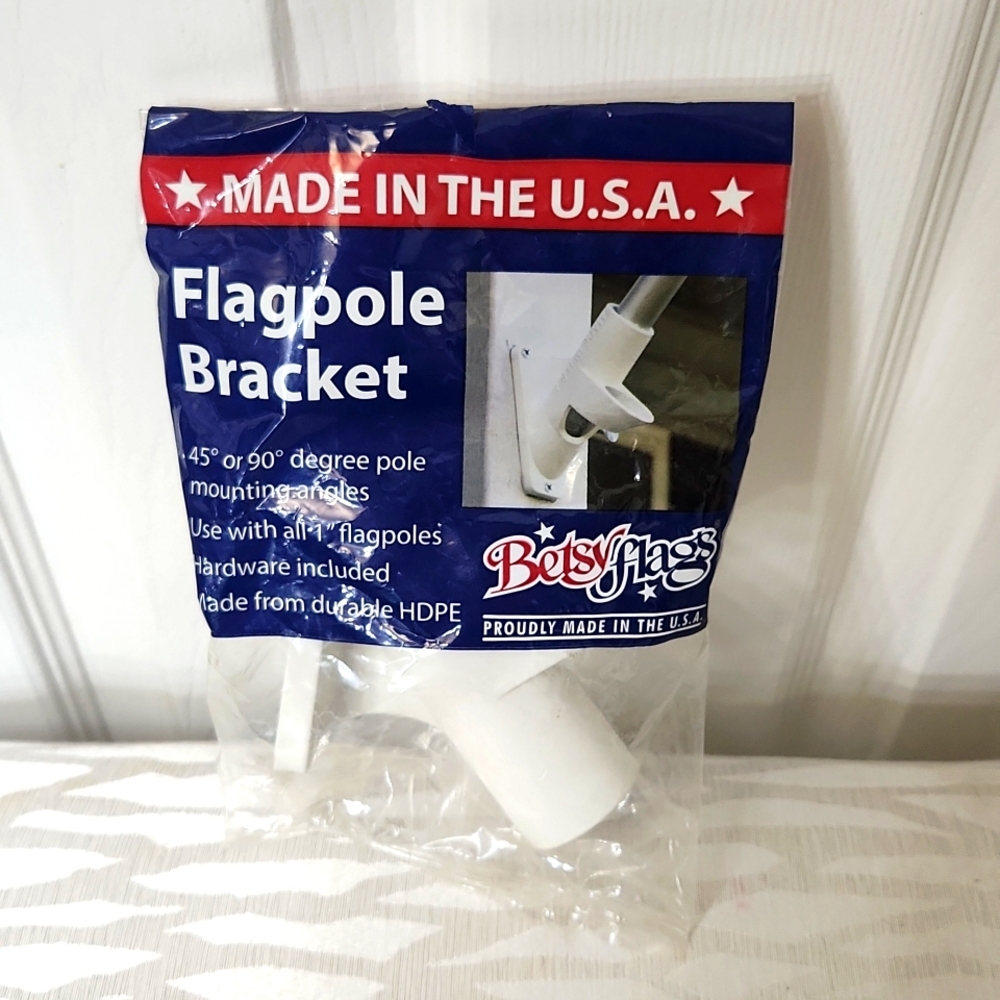 Betsy Flags, 2 Flag Pole Brackets, New
